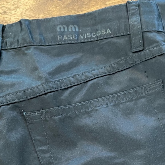 Miu Miu Made in Italy Raso Viscosa Black Dressy Trousers Pants straight leg 28 - Picture 8 of 16